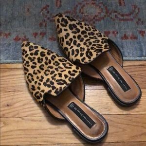 Steven by Steve Madden calf hair leopard mules 8.5